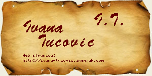 Ivana Tucović vizit kartica